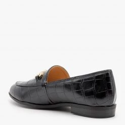 Mata Crocodile Low Heel Loafers