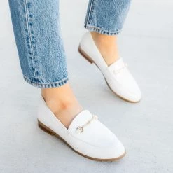 Mata Crocodile Low Heel Loafers