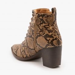 Mata Animal Print Woven Front Booties Newest Arrivals