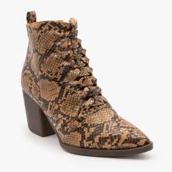 Mata Animal Print Woven Front Booties Newest Arrivals