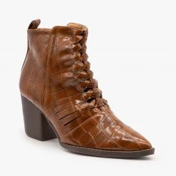 Mata Animal Print Woven Front Booties Newest Arrivals