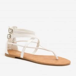 Tiara Shoes Cross Body Thong Strap Sandals