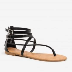 Tiara Shoes Cross Body Thong Strap Sandals