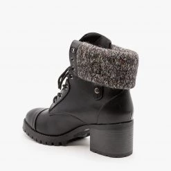 Bamboo Shoes Newest Arrivals Cuffed Combat Booties FINAL SALE