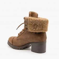 Bamboo Shoes Newest Arrivals Cuffed Combat Booties FINAL SALE