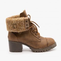 Bamboo Shoes Newest Arrivals Cuffed Combat Booties FINAL SALE
