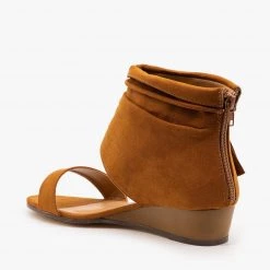 Bamboo Shoes Cuffed Side Tassel Sandals 9 Bamboo Shoes Cuffed Side Tassel Sandals