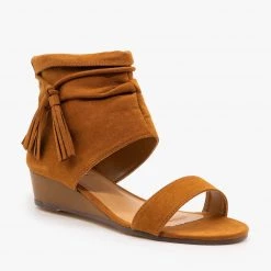 Bamboo Shoes Cuffed Side Tassel Sandals 8 Bamboo Shoes Cuffed Side Tassel Sandals