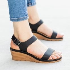 Fashion Focus Cushioned Insole Sandal Wedges Newest Arrivals