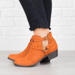 Shoelala Cut-Out Buckled Booties Newest Arrivals