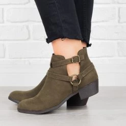 Shoelala Cut-Out Buckled Booties Newest Arrivals