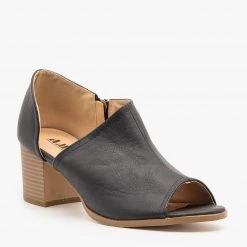 AMS Shoes Cut Out Open Toe Heels Newest Arrivals