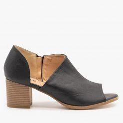 AMS Shoes Cut Out Open Toe Heels Newest Arrivals