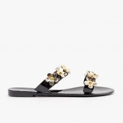 Bamboo Shoes Cute Flower Jelly Slides