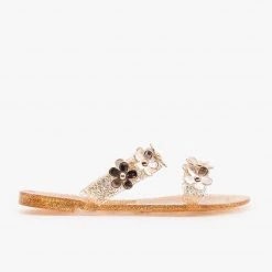 Bamboo Shoes Cute Flower Jelly Slides