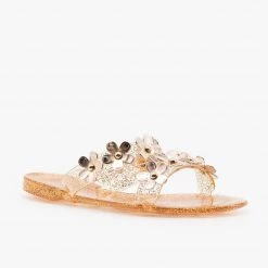 Bamboo Shoes Cute Flower Jelly Slides
