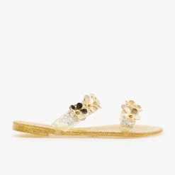 Bamboo Shoes Cute Flower Jelly Slides