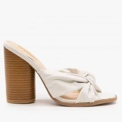 Qupid Shoes Cute Knotted High Heels