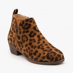 Bamboo Shoes Cute Leopard Print Ankle Booties Newest Arrivals