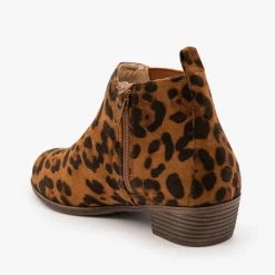 Bamboo Shoes Cute Leopard Print Ankle Booties Newest Arrivals
