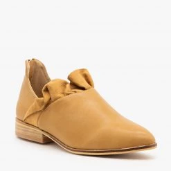 CCOCCI Cute Ruffled Bootie Flats