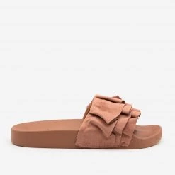 Qupid Shoes Cute Ruffled Slides