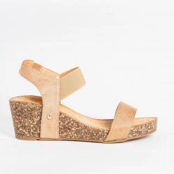 Bella Marie Cute Trendy Cork Wedges