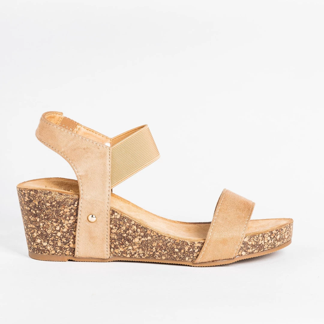 Bella Marie Cute Trendy Cork Wedges 2 Bella Marie Cute Trendy Cork Wedges