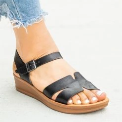 Nature Breeze Cutout Comfy Sole Sandal Wedges Newest Arrivals 5 Nature Breeze Cutout Comfy Sole Sandal Wedges Newest Arrivals