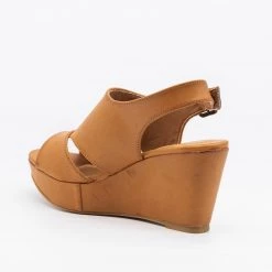Bamboo Shoes Cutout Slingback Wedges Newest Arrivals