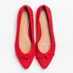 Bamboo Shoes Dainty Bow Pointed Toe Flats