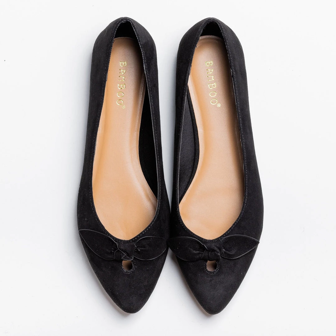 Bamboo Shoes Dainty Bow Pointed Toe Flats 4 Bamboo Shoes Dainty Bow Pointed Toe Flats