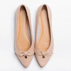 Bamboo Shoes Dainty Bow Pointed Toe Flats
