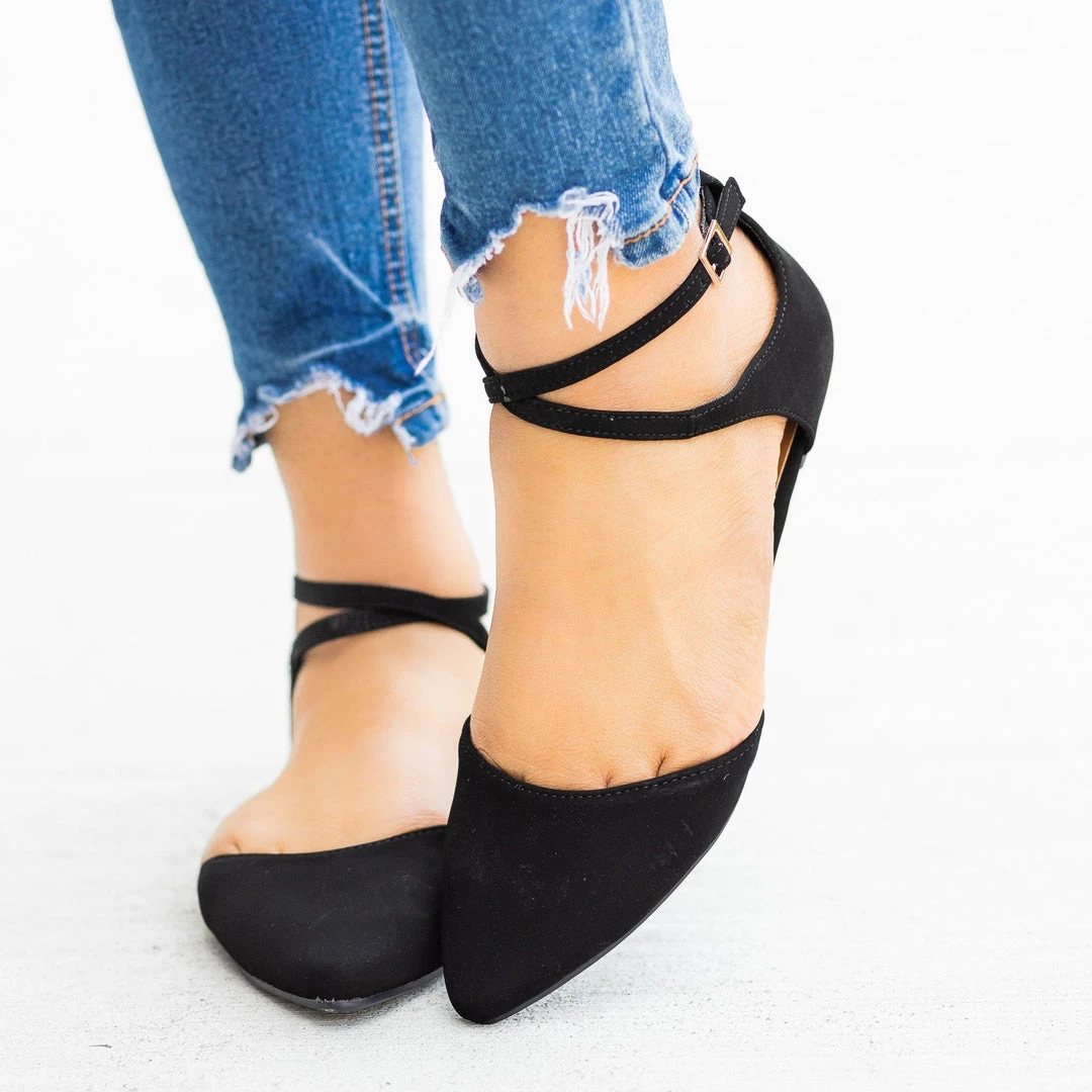 Bamboo Shoes Newest Arrivals Dainty Criss Cross Ankle Strap Flats 4 Bamboo Shoes Newest Arrivals Dainty Criss Cross Ankle Strap Flats