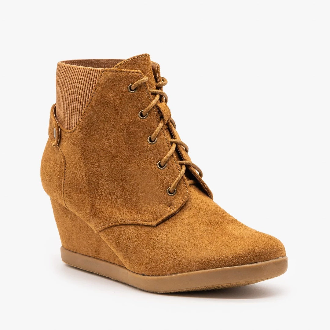 Forever Delightful Lace Up Wedge Booties FINAL SALE Newest Arrivals 7 Forever Delightful Lace Up Wedge Booties FINAL SALE Newest Arrivals