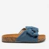 Mata Denim Cork Slides