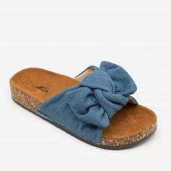 Mata Denim Cork Slides 5 Mata Denim Cork Slides
