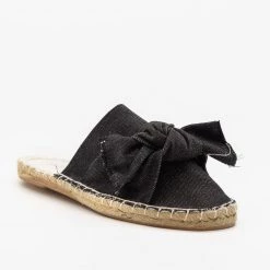Soho Girls Newest Arrivals Denim Espadrille Mule Flats