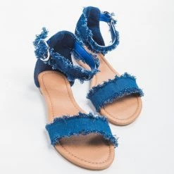 Unbranded/Generic Denim Fringe Sandals Newest Arrivals