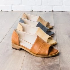 Unbranded/Generic Designer Cut Open Toe Flats