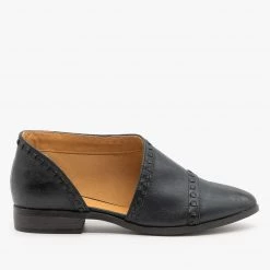 Qupid Shoes Newest Arrivals Designer Cut Stitched Flats