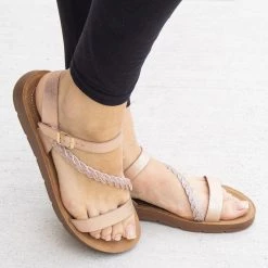 Forever Newest Arrivals Diagonal Braided Rhinestone Sandals