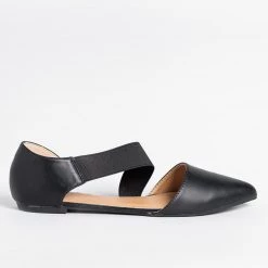 Yoki Newest Arrivals Diagonal Strap D'Orsay Flats