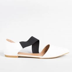 Yoki Newest Arrivals Diagonal Strap D'Orsay Flats