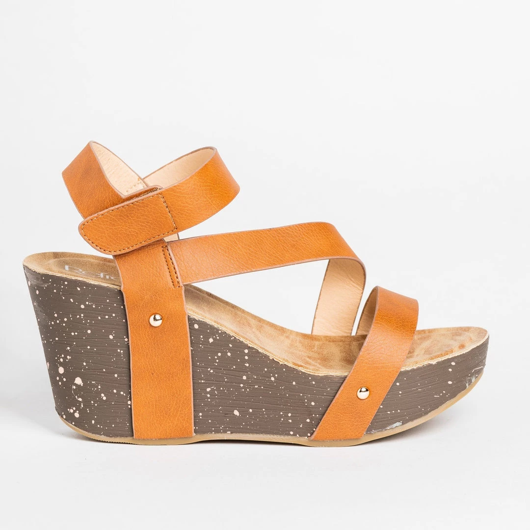 Refresh Diagonal Strap Platform Wedges 1 Refresh Diagonal Strap Platform Wedges