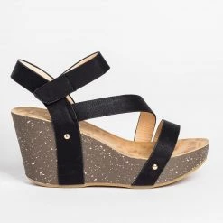 Refresh Diagonal Strap Platform Wedges
