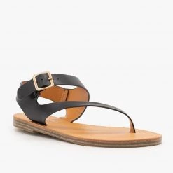 Weeboo Newest Arrivals Diagonal Strap Thong-Toed Sandals
