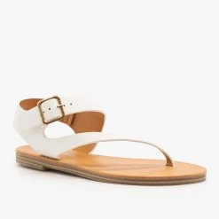 Weeboo Newest Arrivals Diagonal Strap Thong-Toed Sandals