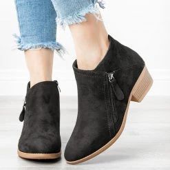 ARider Girl Newest Arrivals Diagonal Zipper Booties