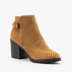 Bamboo Shoes Diamond Back Buckle Booties FINAL SALE Newest Arrivals